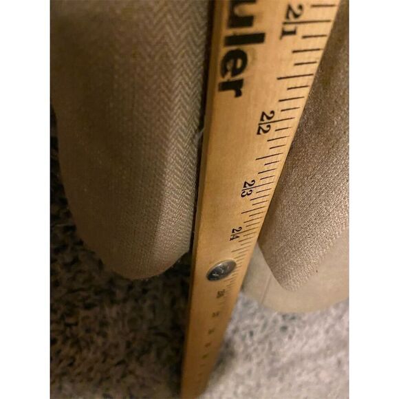 Claiborne Men's Beige Blazer Suit Jacket Size 40 Fabric Woven in Italy - Picture 4 of 10